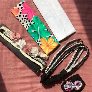7 Assorted Pattern / Color Headbands & Hairpins